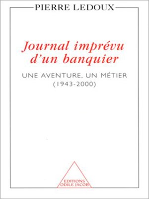 cover image of Journal imprévu d'un banquier